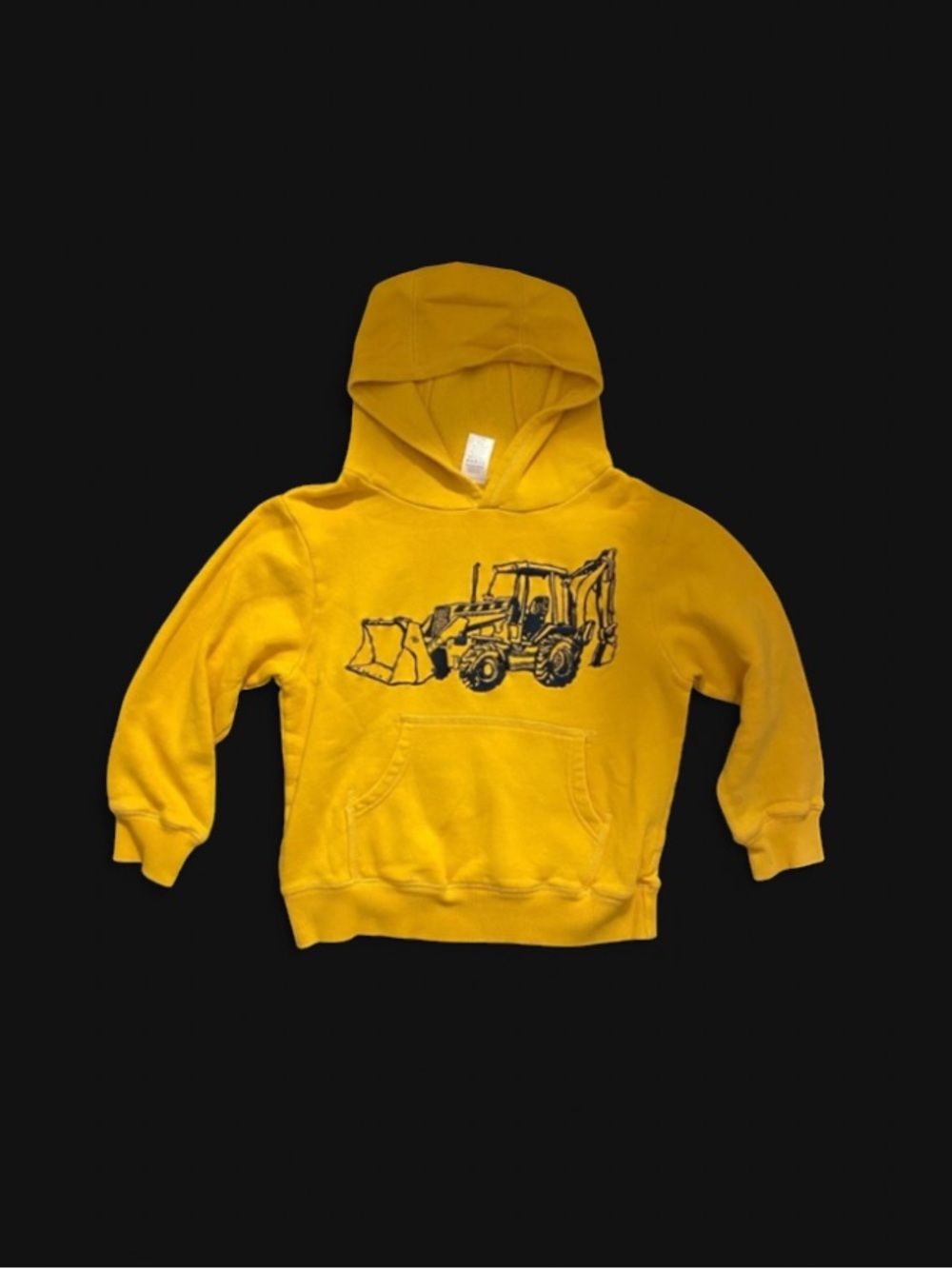 Gymboree Yellow Hoodie with Construction Graphic